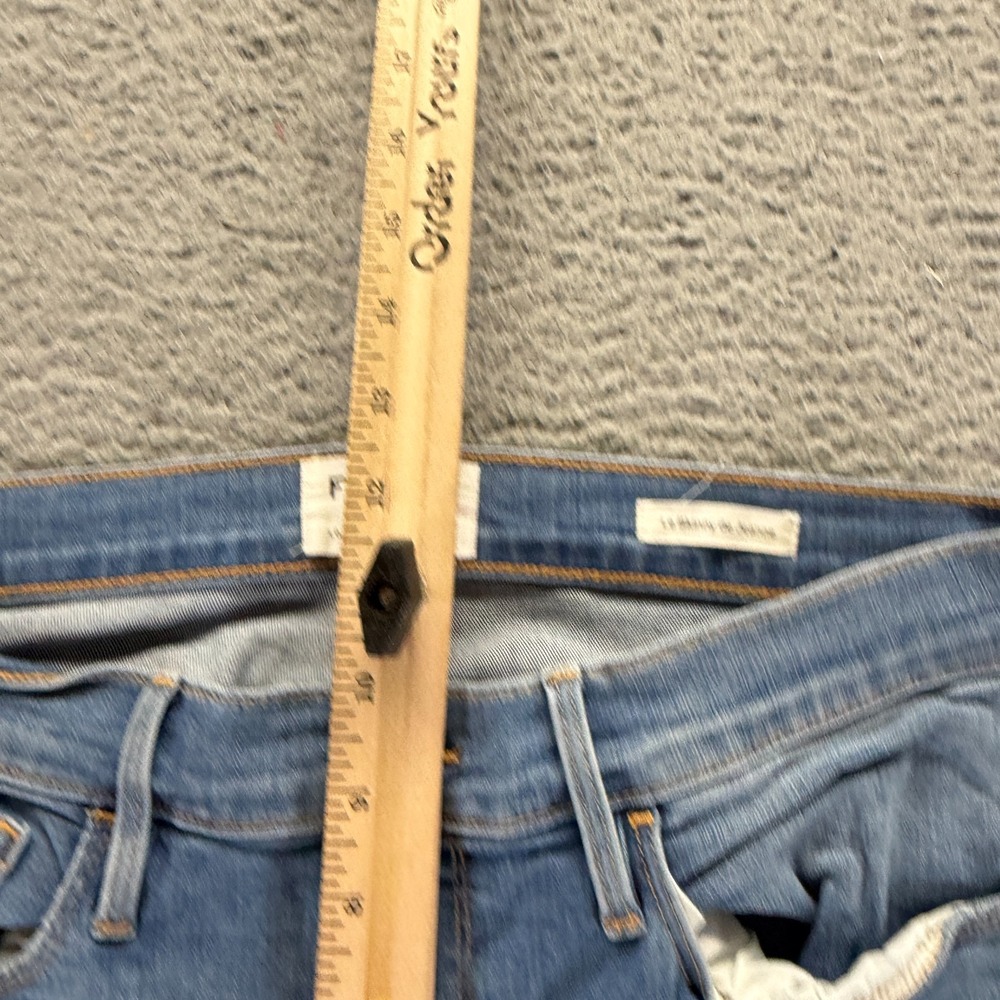Frame Jeans Womens 32x29 Blue Cotton Denim Skinny Faded Raw-Hem Stretch USA - Picture 4 of 10